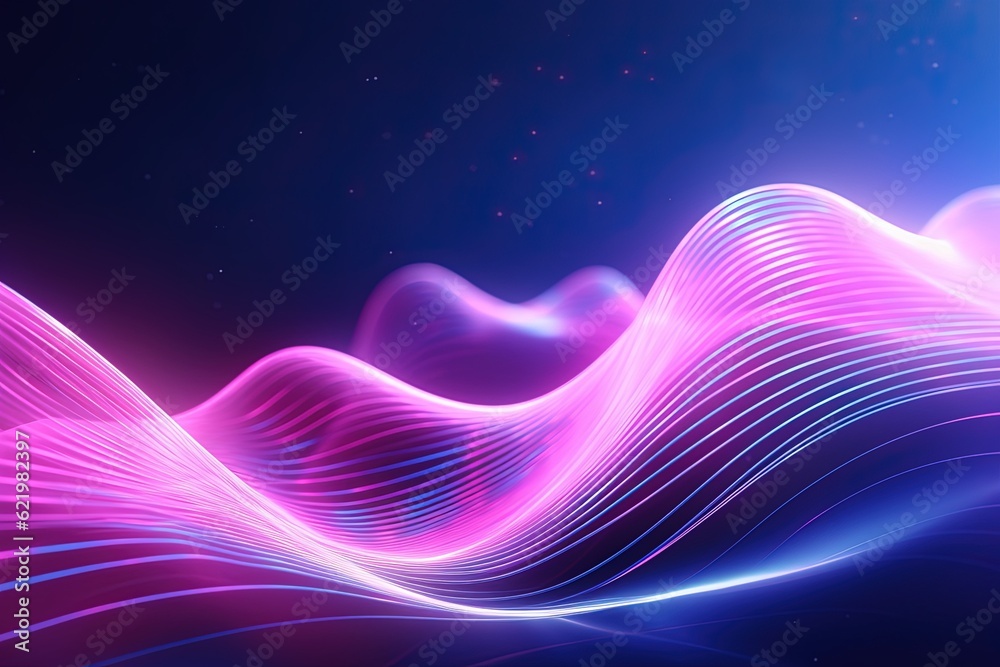 abstract futuristic background with pink blue purple glowing neon moving high speed wave lines honeycomb and bokeh lights. Data transfer concept Fantastic wallpaper