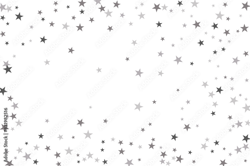 Star confetti. Silver casual confetti background. Bright design pattern. Star confetti. Silver casual confetti background. Bright design pattern.