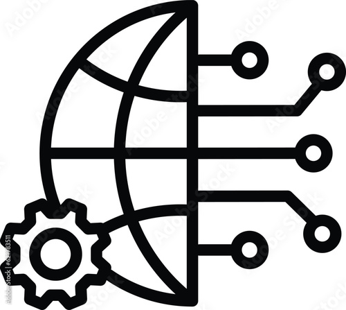 global emerging market icon vector