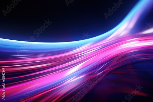 abstract futuristic background with pink blue glowing neon moving high speed wave lines and bokeh lights. Data transfer concept Fantastic wallpaper,