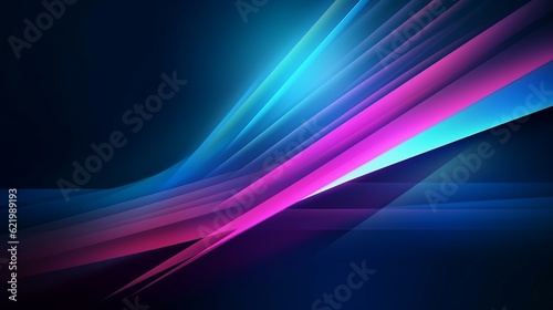 High-speed light trails effect. Futuristic dynamic motion technology. Neon color glowing lines background