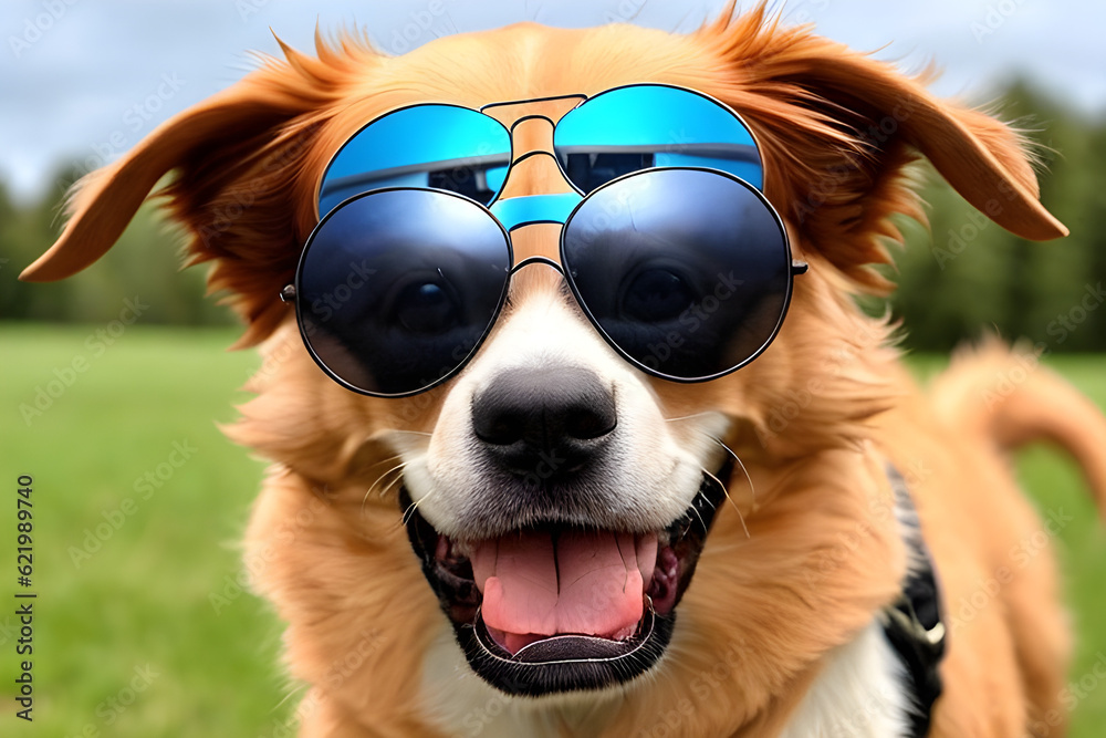 cute dog with sunglasses
Generative AI