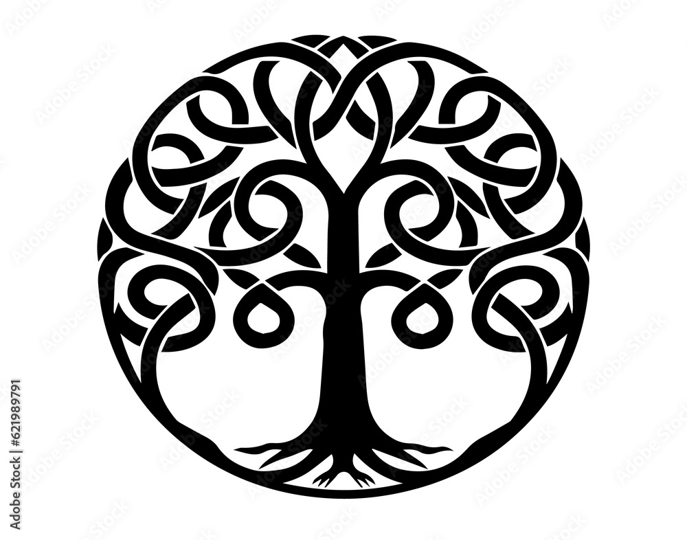Trees Ecology Symbol Vector Vyaz Pattern Ink Ancient Logo Foliage Trees Ecology Symbol Vector Vyaz Pattern Ink Ancient Logo Foliage