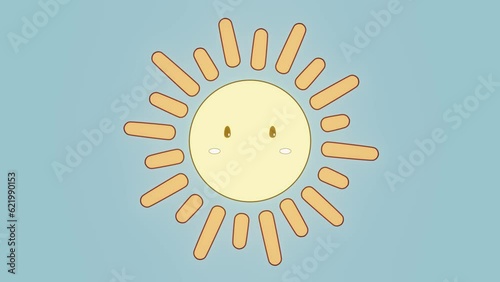 Cartoon-style sun animation
