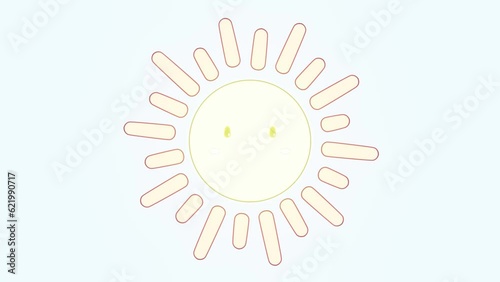 Cartoon-style sun animation
