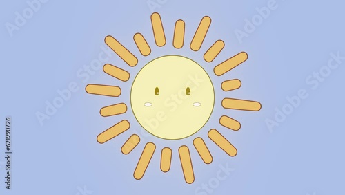 Cartoon-style sun animation
