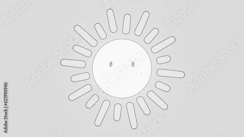 Cartoon-style sun animation
