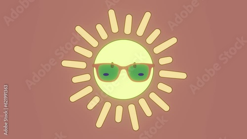 Cartoon-style sun animation
