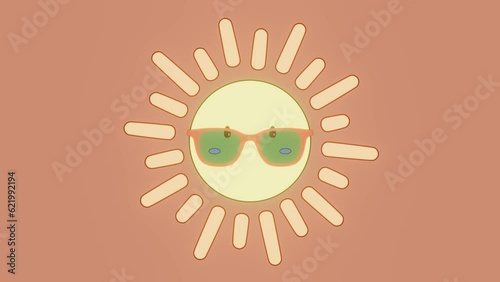 Cartoon-style sun animation
