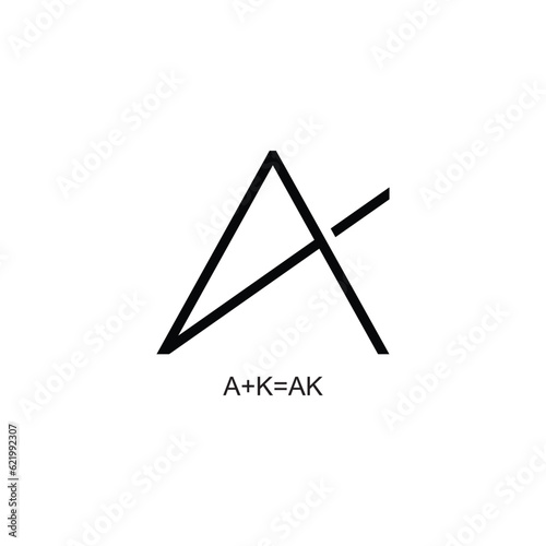 Minimalist Letter AK Logo Design