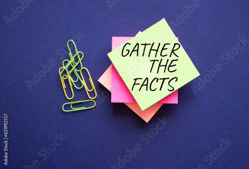 Billede på lærred Gather the facts symbol