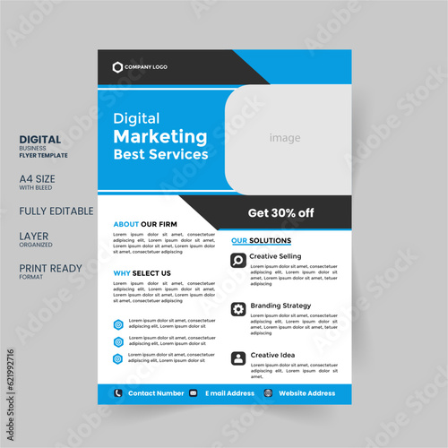 Company advertising & creative agency business flyer