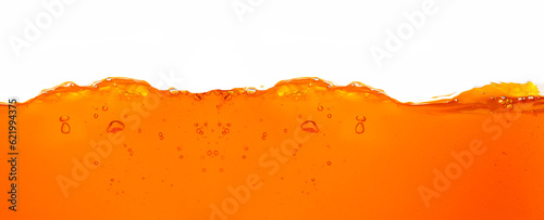 Orange juice isolated white background,orange juice texture on white background,Close up bright orange juice texture for health and nature waves  photo