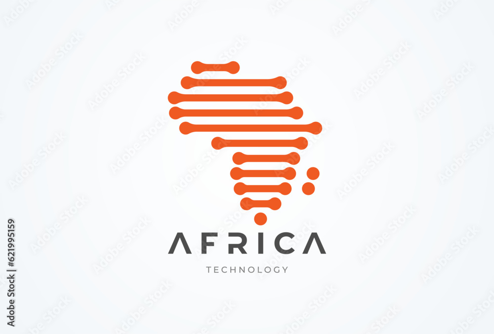 Africa Logo. modern Africa logo with line style. flat design logo template. vector illustration Africa Logo. modern Africa logo with line style. flat design logo template. vector illustration