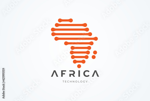 Africa Logo. modern Africa logo with line style. flat design logo template. vector illustration