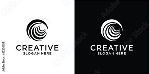 Abstract circle logo design concept
