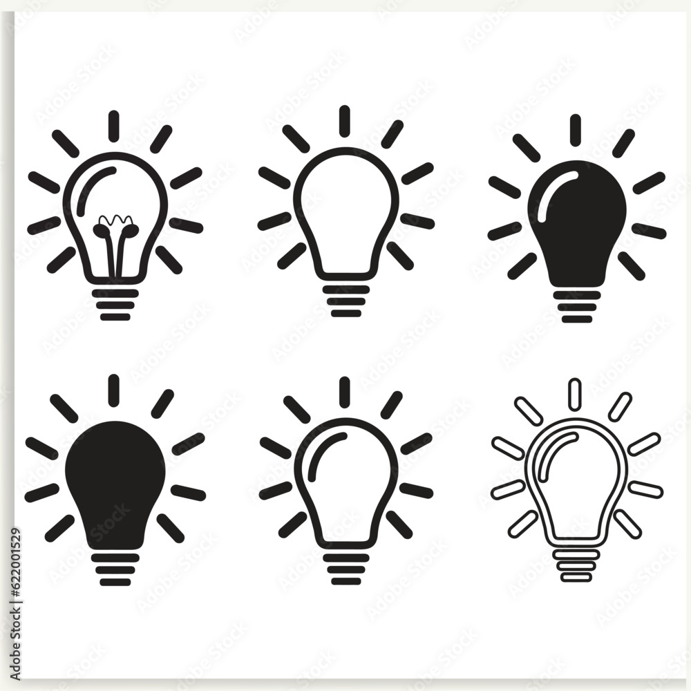 Light Bulb line icon vector, isolated on white background. Idea sign, solution, thinking concept Light Bulb line icon vector, isolated on white background. Idea sign, solution, thinking concept