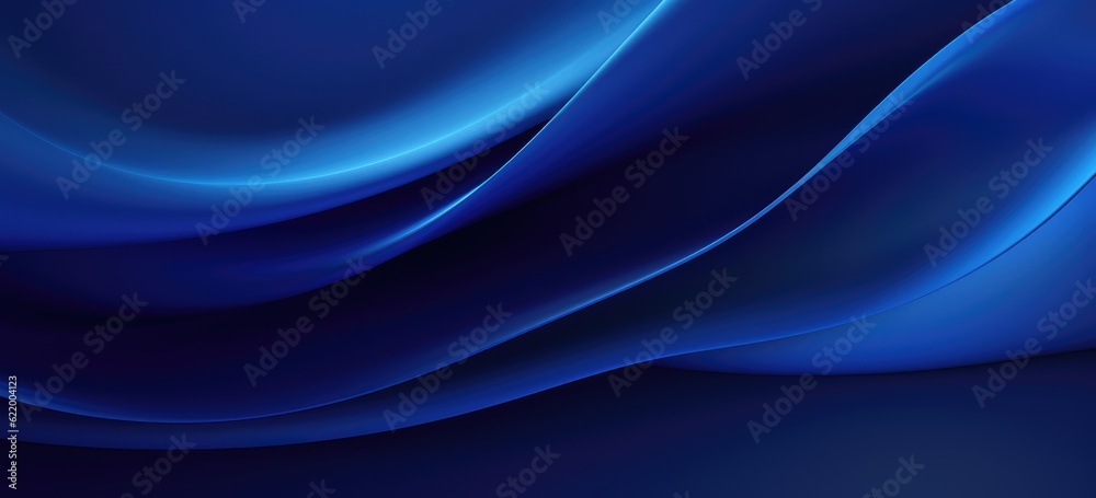 Obraz premium Abstract dark blue background with swirls, generative ai