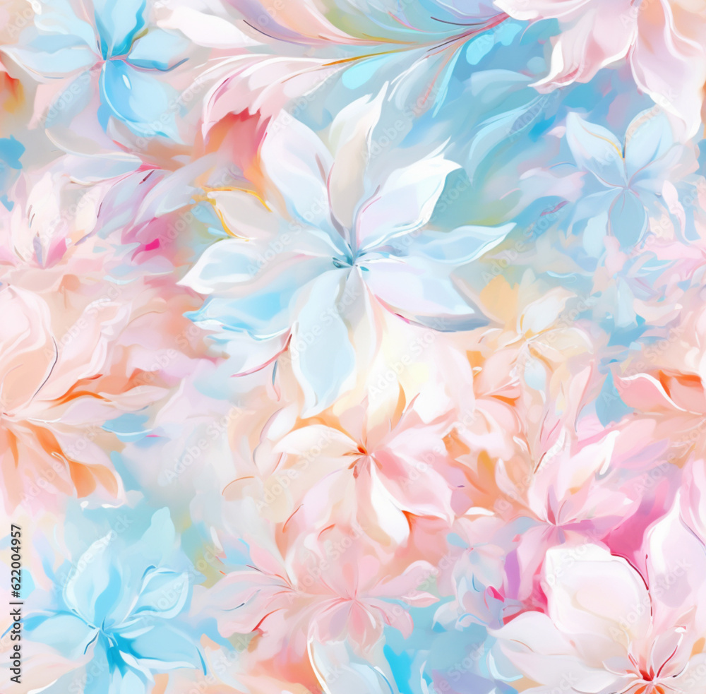 Colorful pretty flowers. Generative AI Colorful pretty flowers. Generative AI