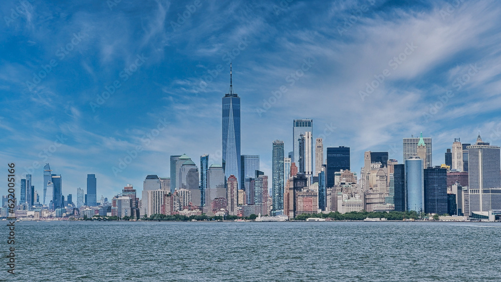 Super wide cityscape of Manhattan, New York City Super wide cityscape of Manhattan, New York City