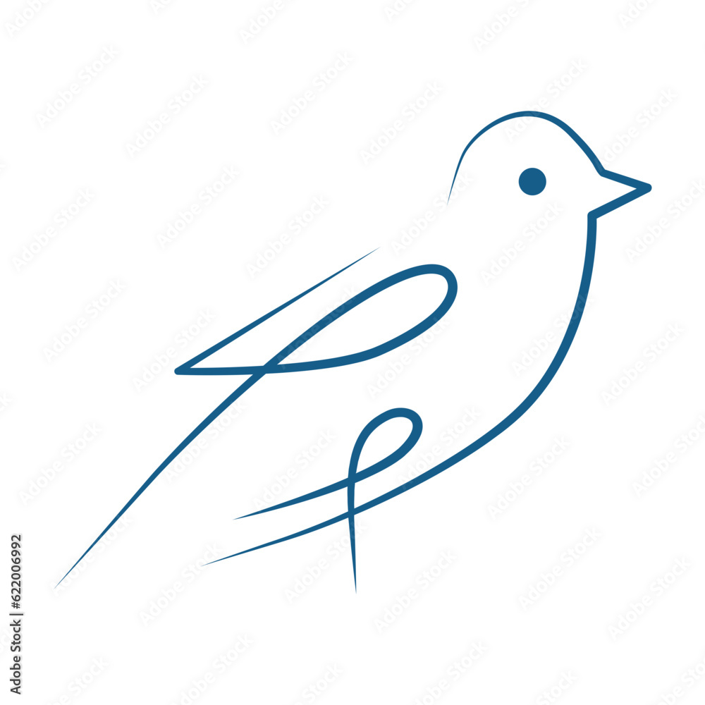 Obraz premium Blue Bird Icons
