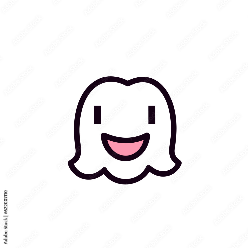 Playful Smiling Ghost Logo Vector Whimsical and Lively Illustration for Branding, Halloween, and Entertainment Designs Playful Smiling Ghost Logo Vector Whimsical and Lively Illustration for Branding, Halloween, and Entertainment Designs
