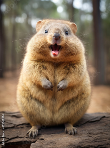 Cartoon plump quokka