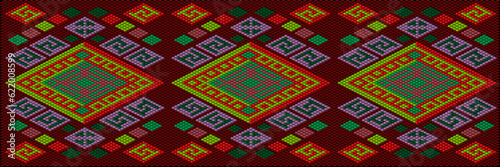  Pattern, ornament,  tracery, mosaic ethnic, folk, national, geometric  for fabric, interior, ceramic, furniture in the Latin American style.