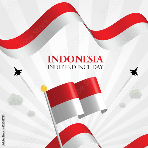 Indonesia independence day template 