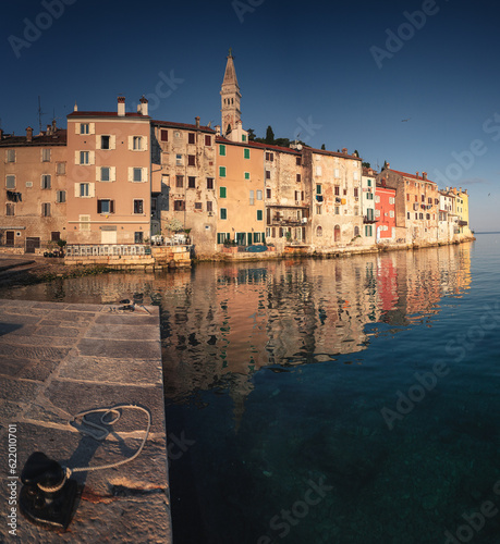 Morning view on famous Rovinj, Croatia