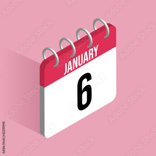 January 6 day calender