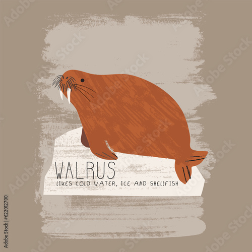 Arctic Animals Graphic Vector Print 