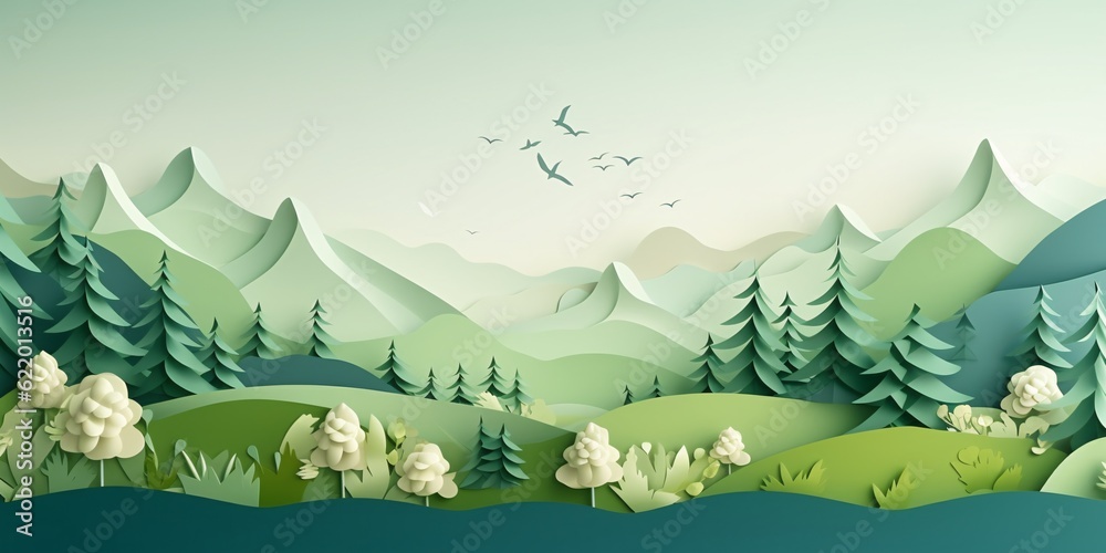 Nature-inspired 3D Abstract Background