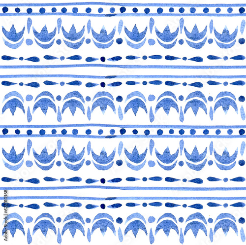 seamless pattern, print with blue patterns. vintage drawing, oriental patterns, ceramics