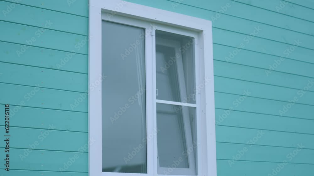 Windows of a private house, new plastic windows in the house Windows of a private house, new plastic windows in the house