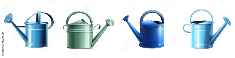 Obraz premium Watering Can clipart collection, vector, icons isolated on transparent background