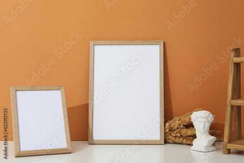 Table picture frame and decor with blank area