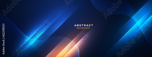 Abstract futuristic background with glowing light effect.Vector illustration.