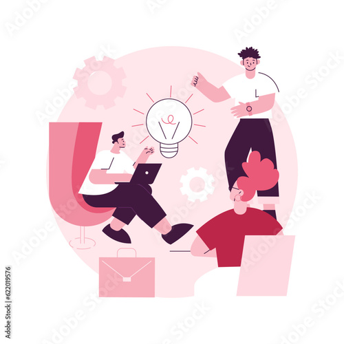 Workplace culture abstract concept vector illustration. Shared values, belief systems, attitude at work, company team, corporate culture, high performance, employee health abstract metaphor.