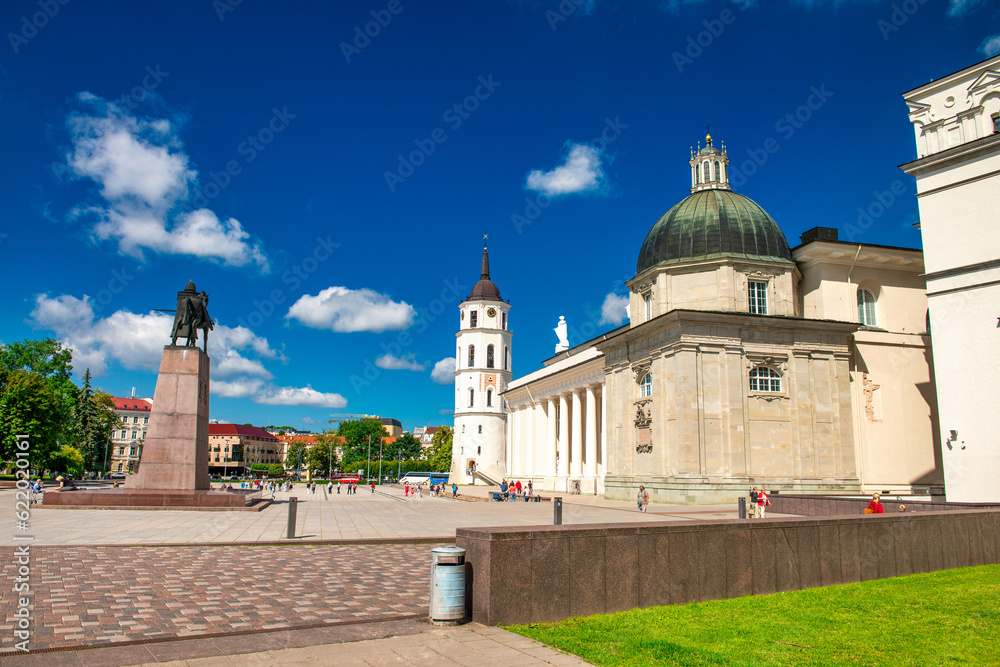 Vilnius, Lithuania - July 10, 2017: Vilnius landmark on a sunny summer day