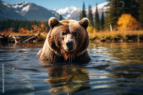 brown bear in water © Aleksander