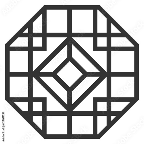 Korea traditional pattern outline icon. Asian collection. thin line symbol.