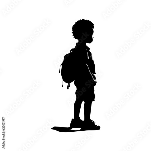 child silhouette illustration 