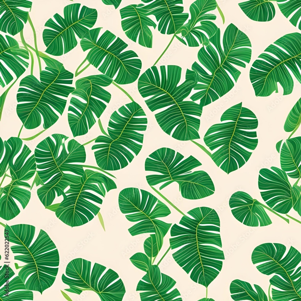 Fototapeta premium seamless background -nature flower- watercolor- hand painted illustration- seamless pattern. paper, cover, fabric, interior generative ai