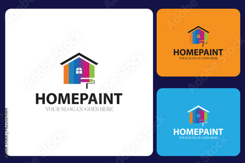 Home Paint Logo Design Template