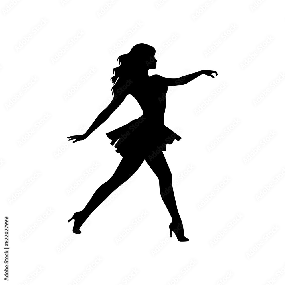 dancing figures silhouette illustration 