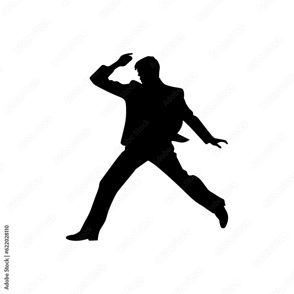 dancing figures silhouette illustration 