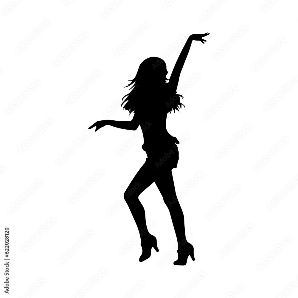 dancing figures silhouette illustration 