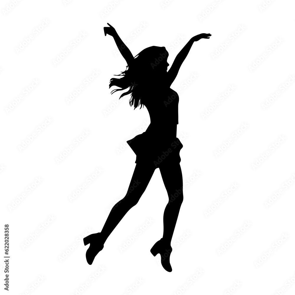 dancing figures silhouette illustration 
