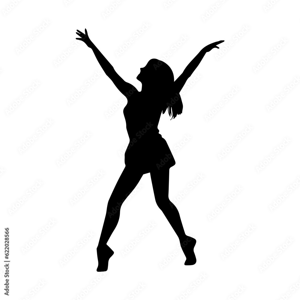 dancing figures silhouette illustration 